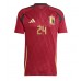 Maglie da calcio Belgio Amadou Onana #24 Prima Maglia Europei 2024 Manica Corta